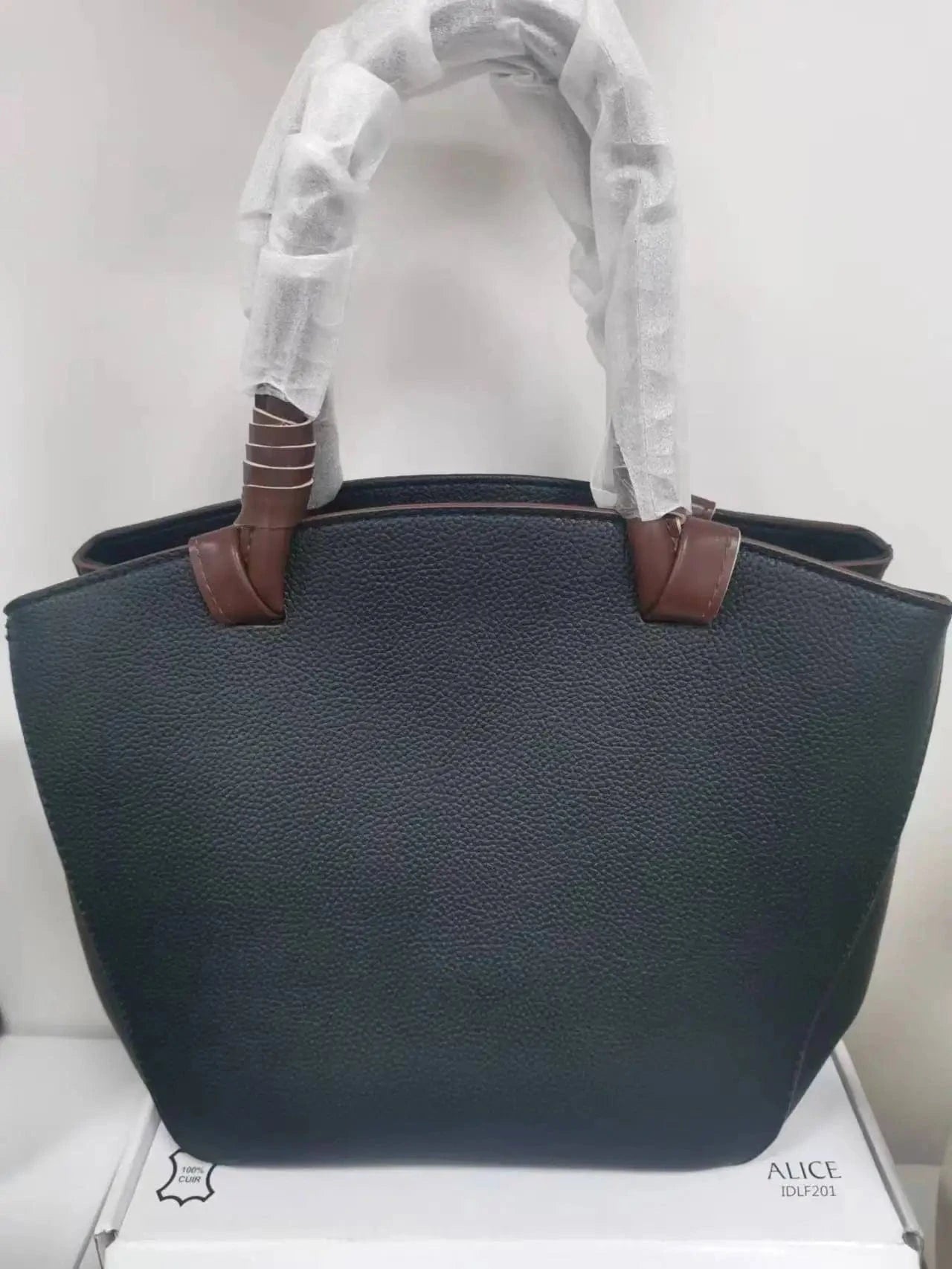 Black Unique design animal skin handbags laptop tote bag for women custom real leather woman purse and handbags