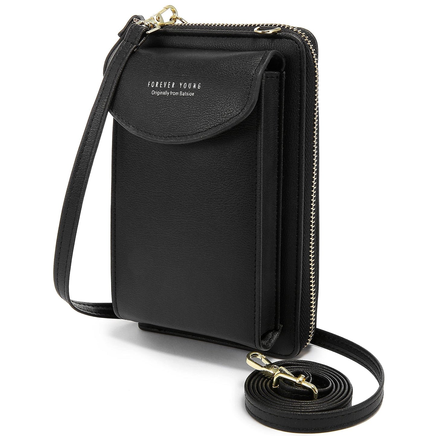 Black-VYUB1879JF01M LOVEVOOK amazon ladies hot sale small PU leather Phone Bag with Credit Card Slots purses women leather wallets