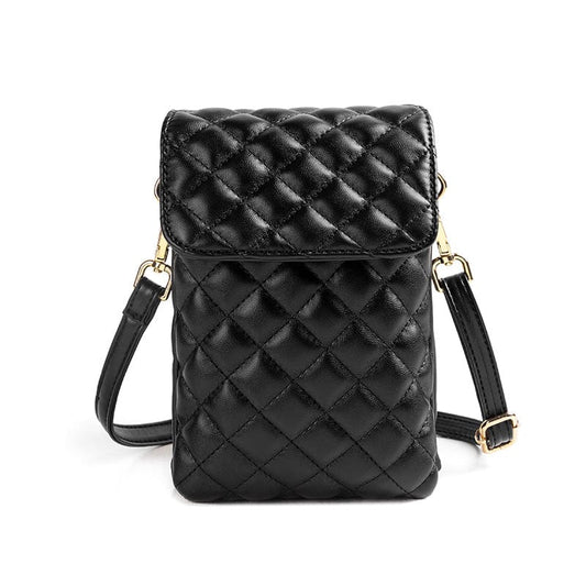 Black-Zipper inner pocket style MIYIN Special sale new product black female bag single shoulder messenger bag two-layer ladies mobile phone bag