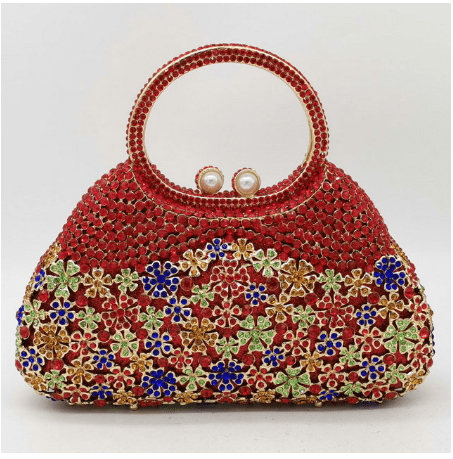 Bling Stone Crystal Clutch Bags for Women Formal Party Diamond Luxury Minaudiere Evening Clutch Purse Top-Handle Handbasgs
