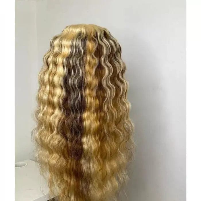 Blonde Brown Highlight Color Wig Deep Wave