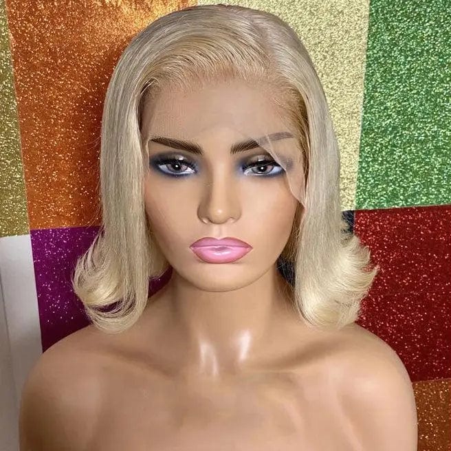 Blonde Color Wig Straight Bob Virgin Brazilian Hair