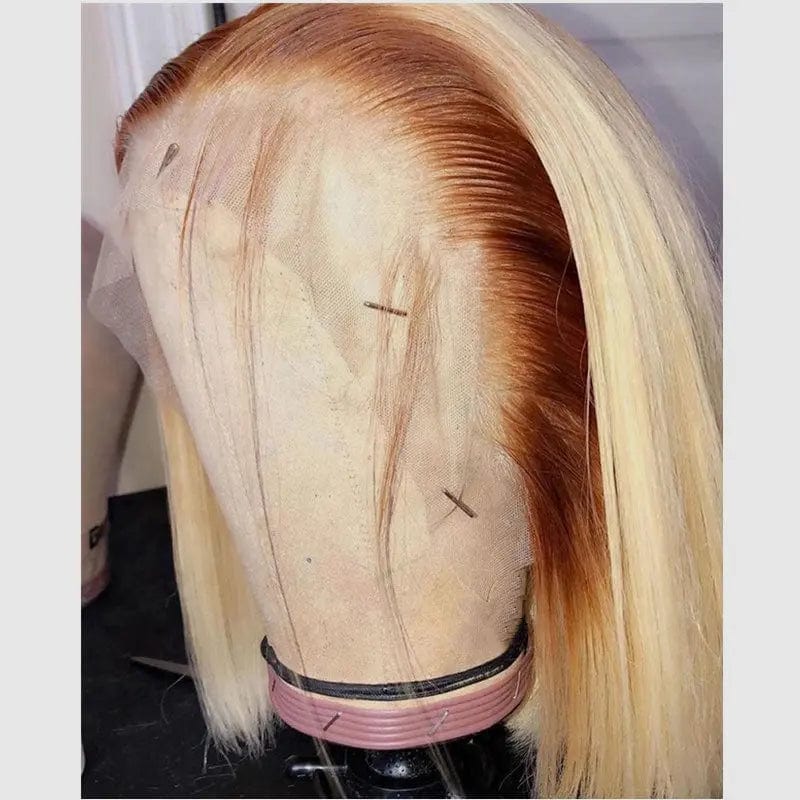 Blonde Color Wig Straight Bob Virgin Brazilian Hair