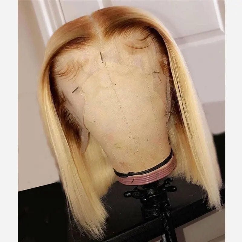 Blonde Color Wig Straight Bob Virgin Brazilian Hair