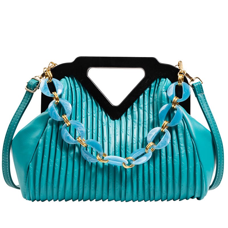 Blue 2022 Fashion Designer Purses Wholesale Chains Custom Shoulder Bag PU Leather Bags Women Handbags Ladies Luxury