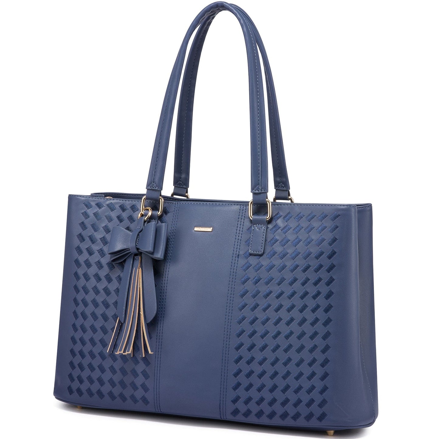 Blue 2022 LOVEVOOK 15.6in PU  school shoulder tote Bags women  Large Office Work handbags girls Briefcase Laptop tote bags for women