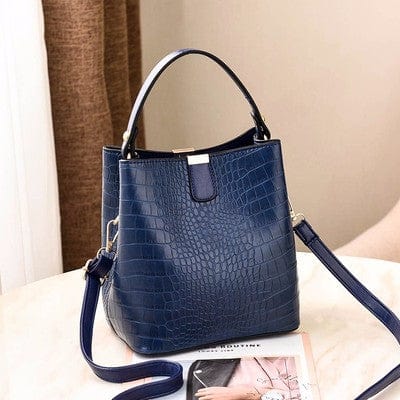 Blue 2022 new Fashion shoulder bags crossbody women bags messenger Lady Alligator Pattern bucket handbags