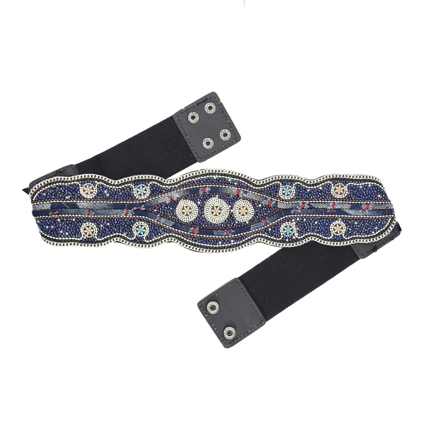 Bohemian Belt for Women Zulu Beaded Elastic Stretch Adjustable Waist Belt Retro Ethnic Belly Chain Exotic Body Jewelry