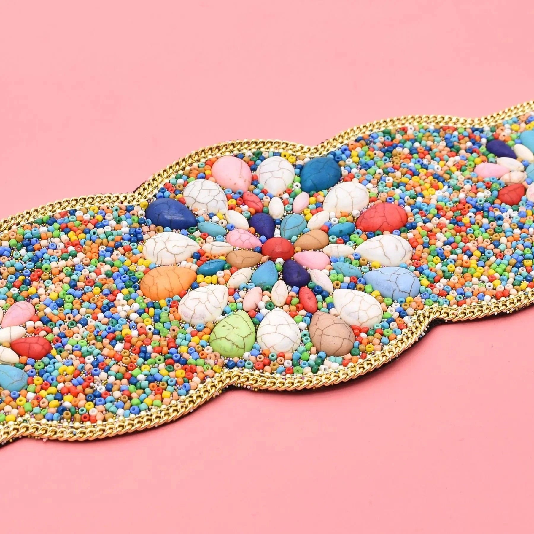 Bohemian Women Belt Zulu Beaded Elastic Stretch Adjustable Waist Belt Retro Ethnic Belly Chain Exotic Body Jewelry