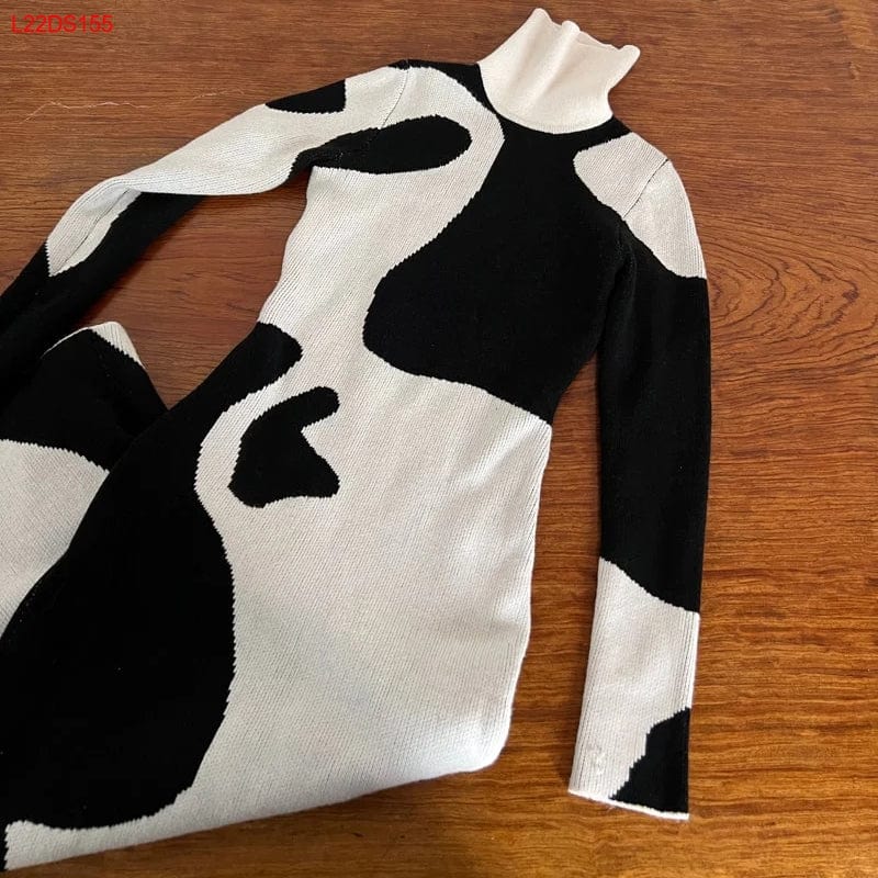 Bomblook L22DS155 New Patchwork Fashion Fall Party Dresses Women Bodycon Long Dresses