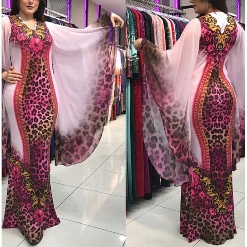 Boubou Africain Femme 2022 African Print Dashiki Clothes Plus Size Women Dress Batwing Sleeve Ankara Dresses Lady Party