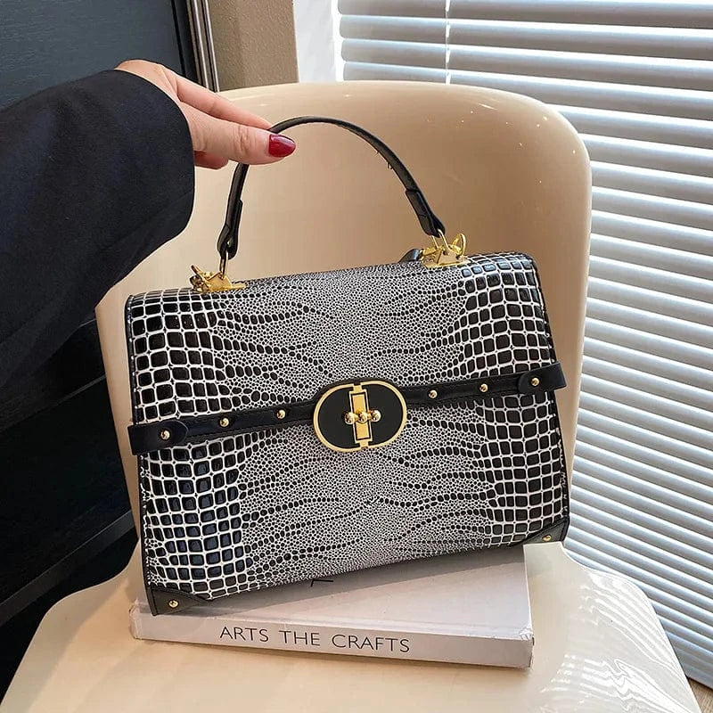 Brand retro Crocodile women's handbag 2023 new European and American Alligator business bag Luxury large capacity Tote bag