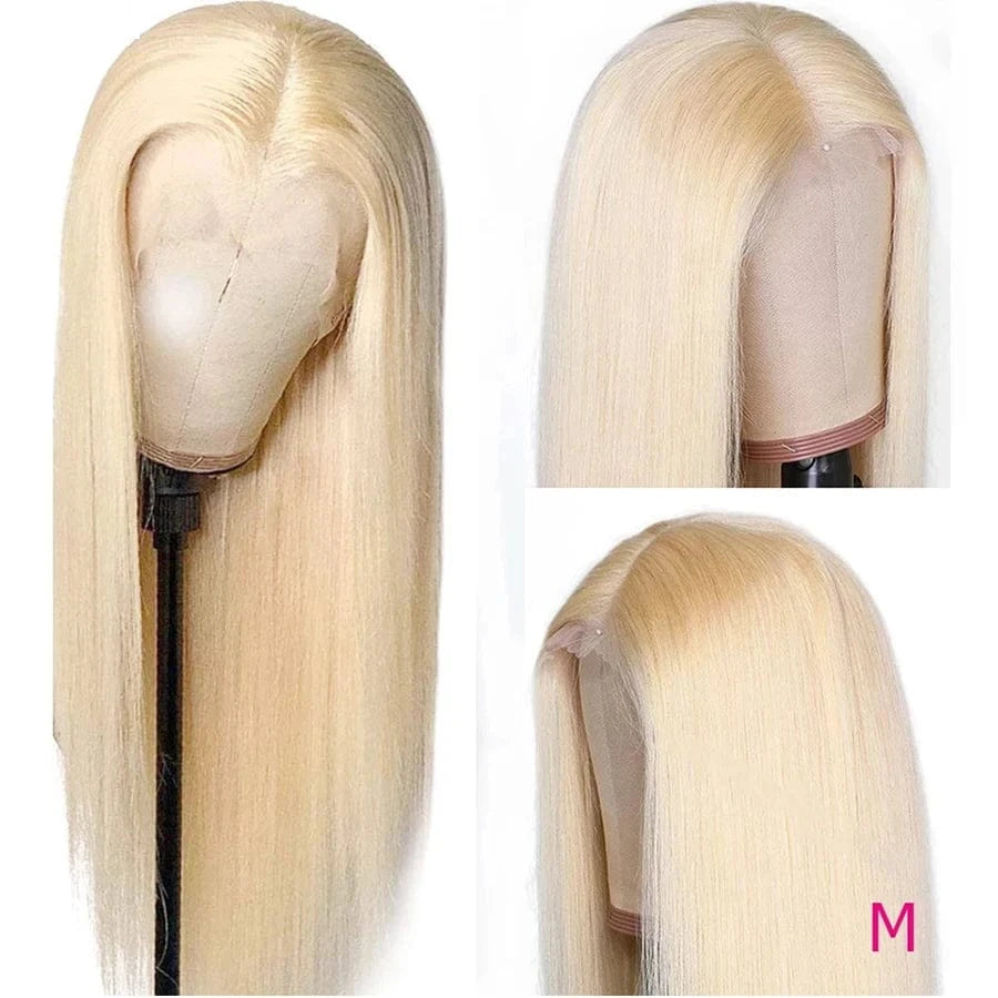 Brazilian 613 Lace Frontal Wigs Cheap Human Lace Wig 150% Density 13x4 Blonde Lace Frontal Wig Pre Plucked For Black Women