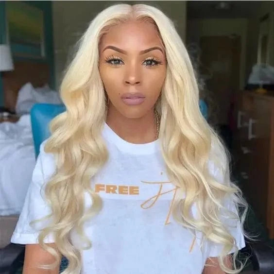 Brazilian 613 Lace Frontal Wigs Cheap Human Lace Wig 150% Density 13x4 Blonde Lace Frontal Wig Pre Plucked For Black Women