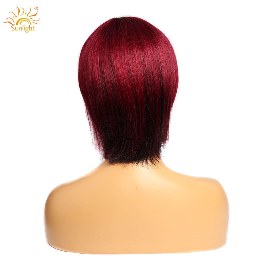 Brazilian 99J Short Bob Wigs 613 color   For Women Sunlight Blonde Straight Human Hair Wigs Machine Made Cheap Wig Natural