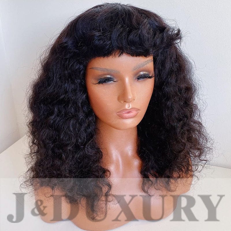brazilian free part afro hair wigs with bangs short ready to ship pixie cut short hair wig for black women HD transparent wig