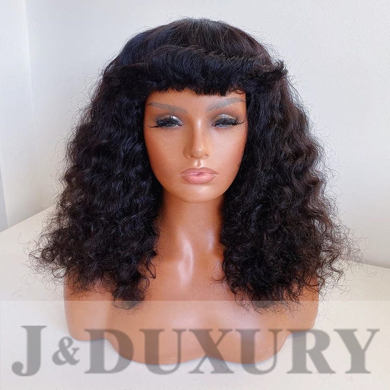 brazilian free part afro hair wigs with bangs short ready to ship pixie cut short hair wig for black women HD transparent wig