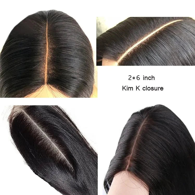 Brazilian Hair 2x6 Lace Front Closure Straight HD Lace Frontal Closure Transparent Swiss Lace Frontal