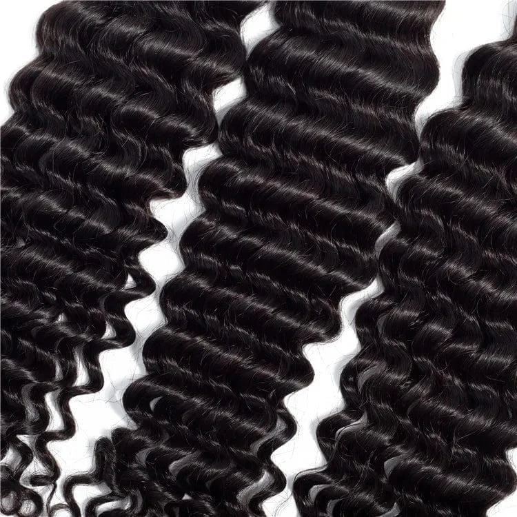 Brazilian Human Hair Deep Wave 3 Bundles 300G 12A Virgin Hair Vendors Unprocessed Cuticle Aligned Remy Deep