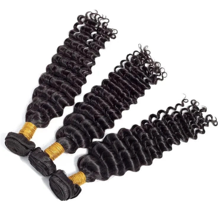 Brazilian Human Hair Deep Wave 3 Bundles 300G 12A Virgin Hair Vendors Unprocessed Cuticle Aligned Remy Deep