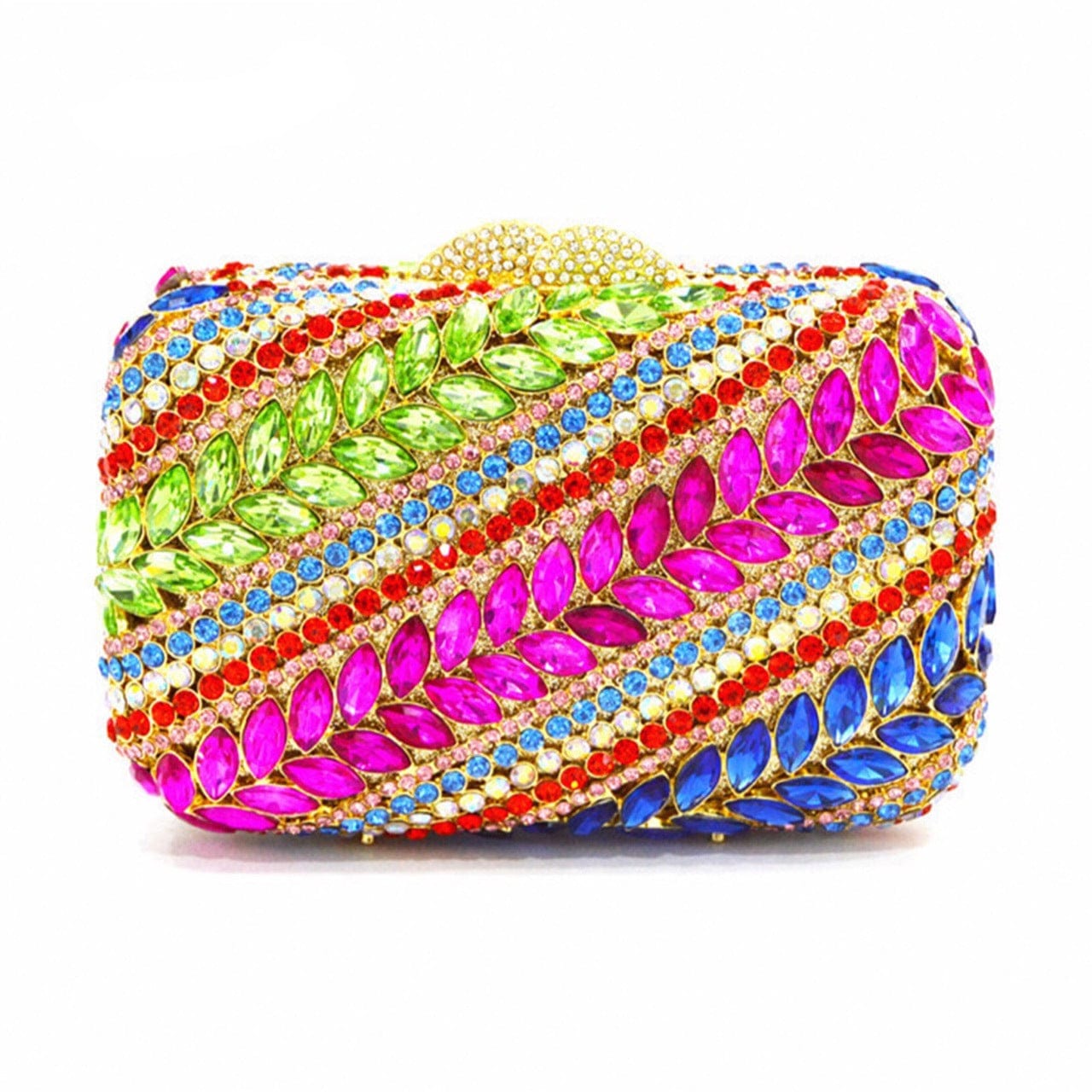 Bridal Party Prom Bling Rhinestone Clutch Wedding Bags Purse Evening Flower Luxury Diamond Crystal Bag