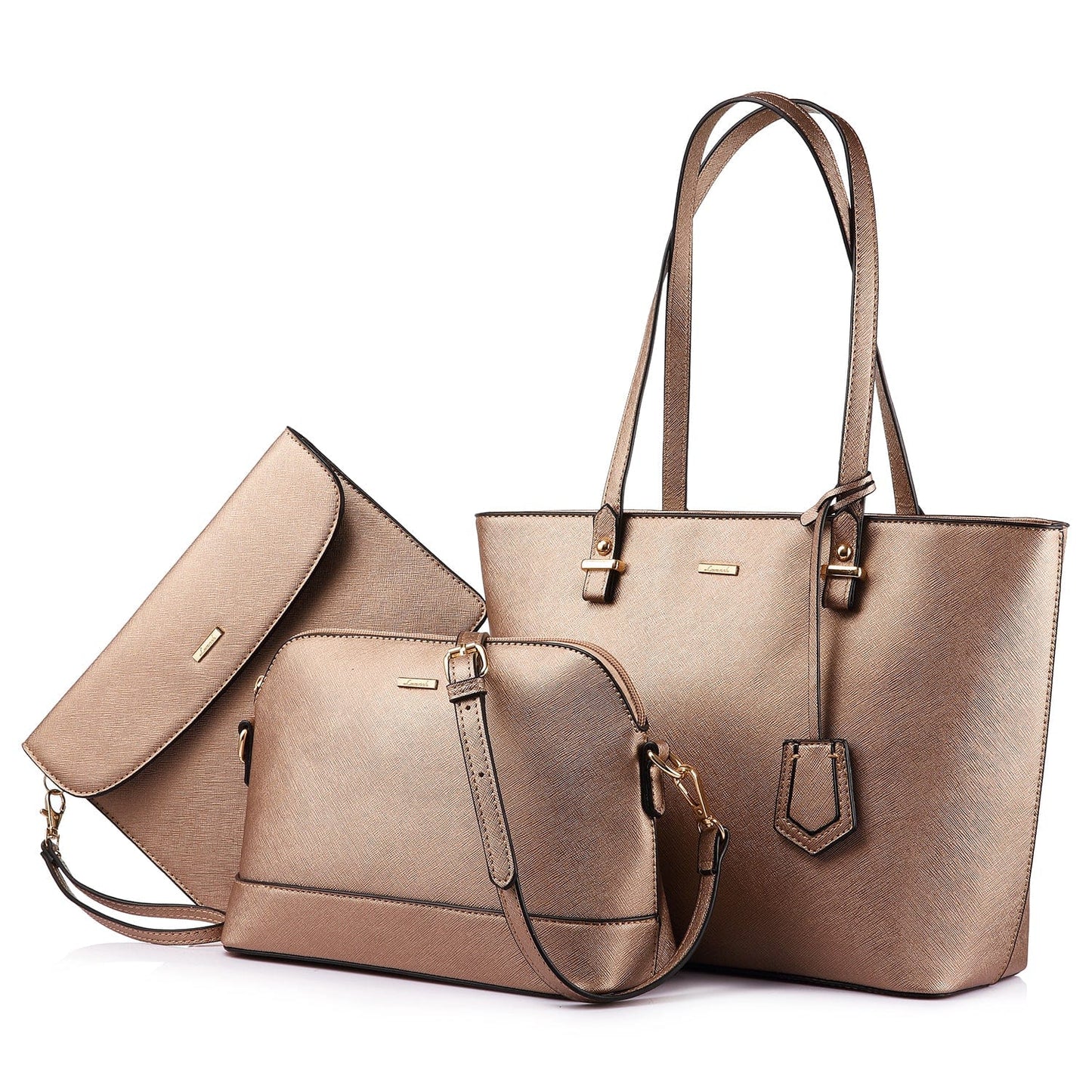 bronze gold Lovevook Hot Selling Women's Purse Handbags Set for Women Office Hand Bags Ladies
