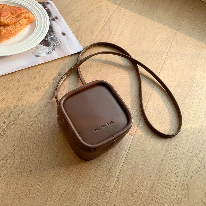 Brown 2022 Cute Small Handbags for Women Girls Luxury Shoulder Messenger Bags Ladies Mini Hand Bags
