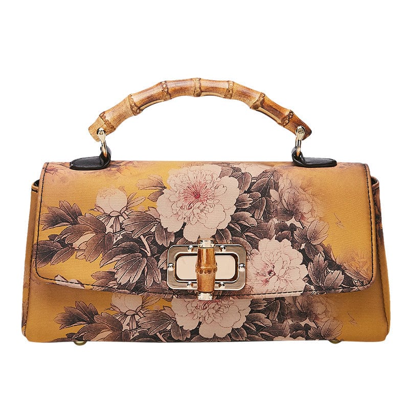 brown 2022 Wholesales print leather antique handbag vintage women's Bag Handmade Boston bag evening bags for ladies