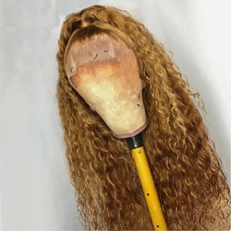 Brown Color Deep Curly Wave Cuticle Aligned Wigs