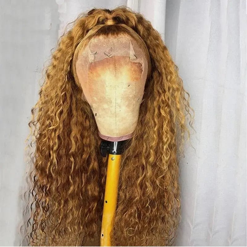 Brown Color Deep Curly Wave Cuticle Aligned Wigs