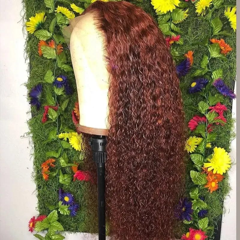 Brown Color Deep Curly Wave Cuticle Aligned Wigs