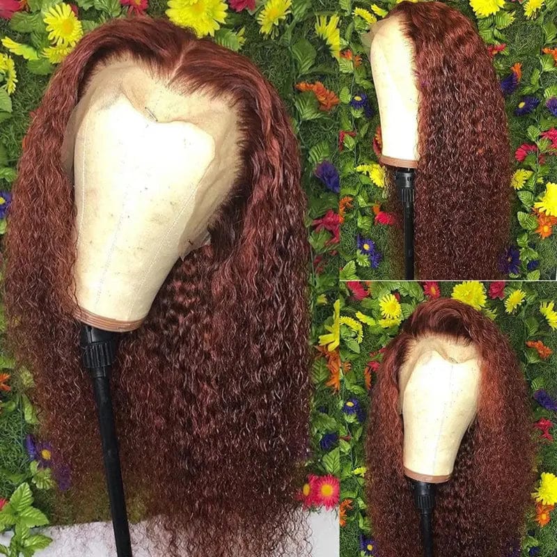 Brown Color Deep Curly Wave Cuticle Aligned Wigs