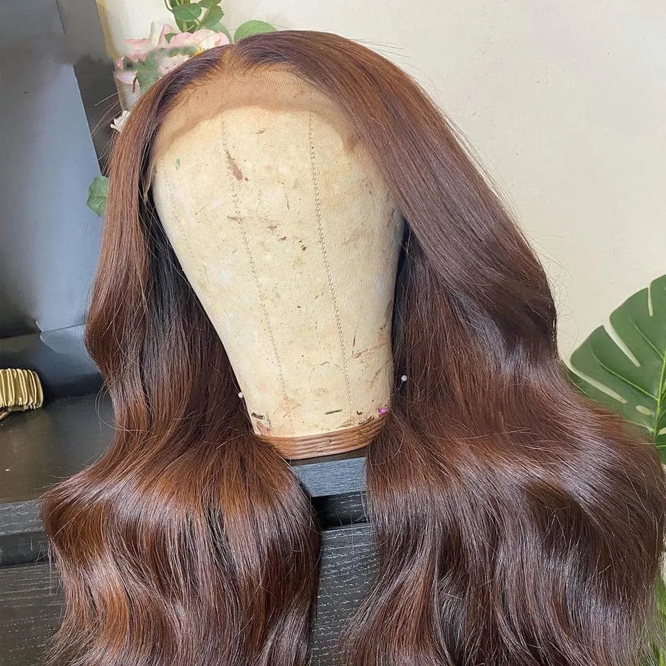 Brown Colored HD Full Lace Human Hair Wig