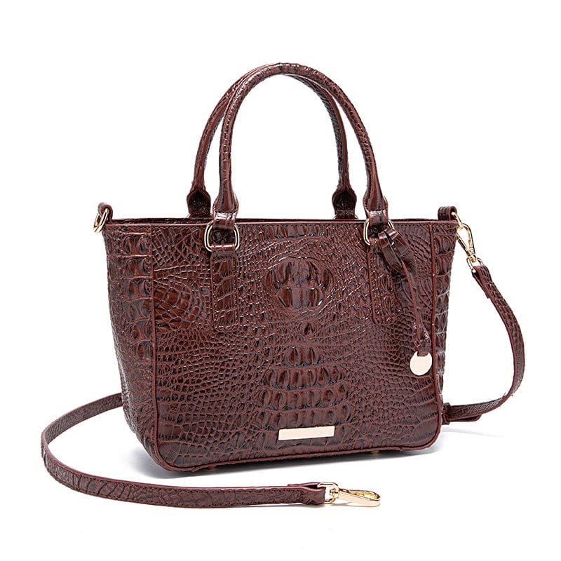 brown Crocodile Brahman brand Amazon shopify hot selling women's tote bags bucket shoulder bags