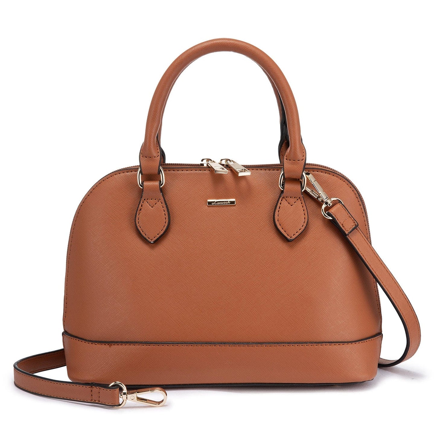 Brown Lovevook Factory 2022 PU Leather Ladies Hand Bags Classic Top Handle Dome Satchel Bag Elegent Small Shoulder Bags Women Handbags