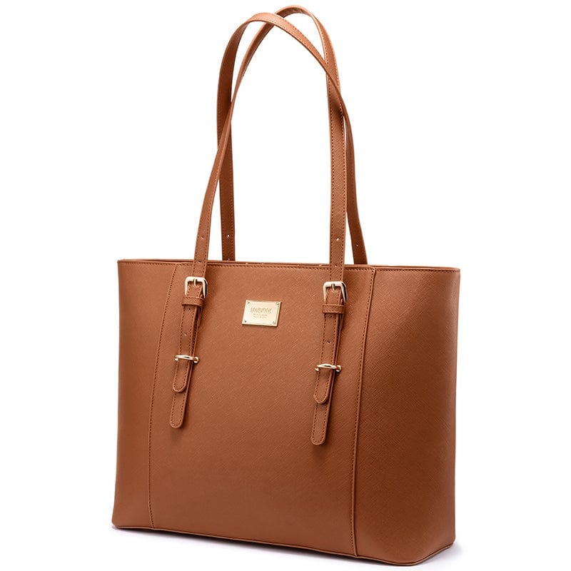 Brown Lovevook handbag Amazon high quality  women handbags dropshipping large ladies office tote shoulder bags 15.6 women laptop bags