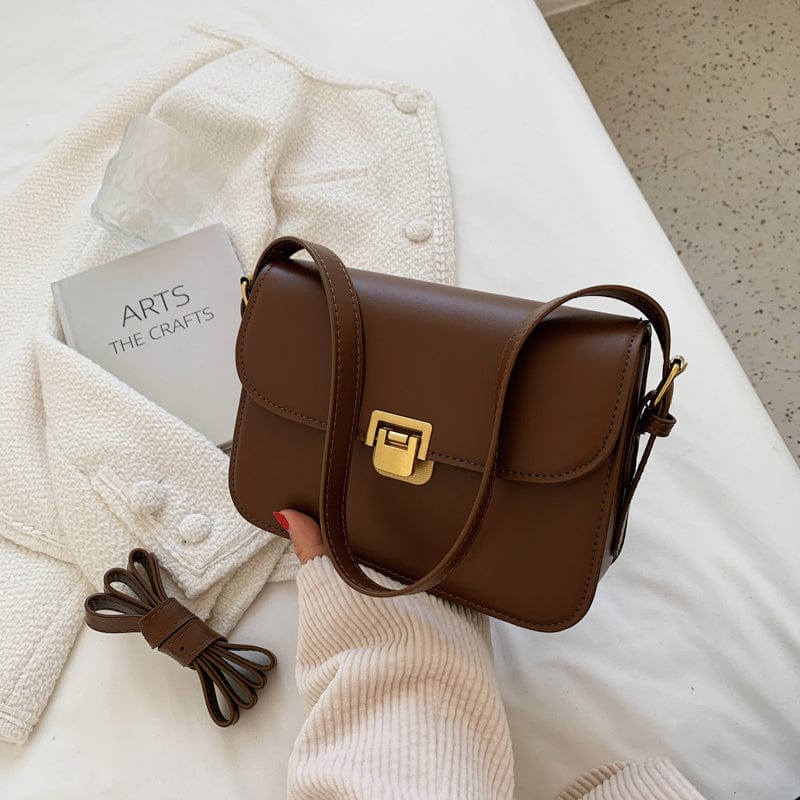 Brown Trendy Fashion Designer Purses Flap Bag Leather Handbags for Women Luxury Wholesale Vendor