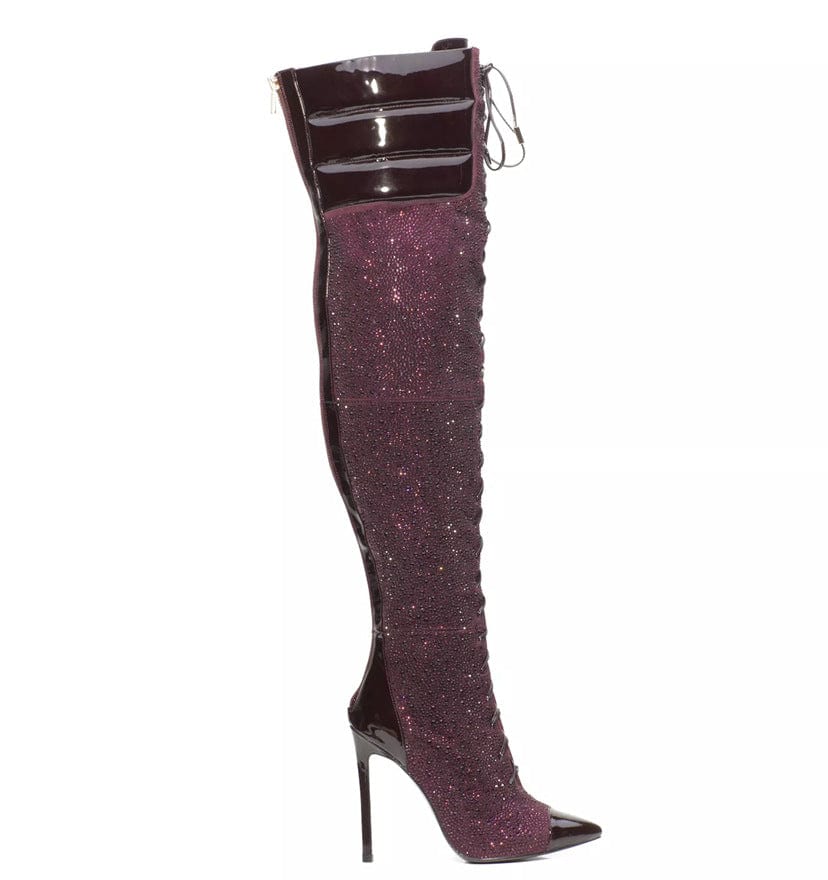 BUSY GIRL MJT4388 Camouflage Thigh High Boots Women Ladies Shoes Winter Shoes High Heel Women Denim Over The Knee Boots