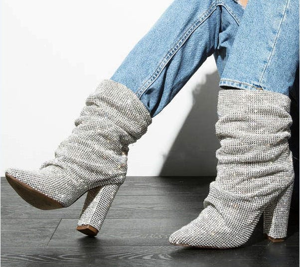 BUSY GIRL MJT4388 Camouflage Thigh High Boots Women Ladies Shoes Winter Shoes High Heel Women Denim Over The Knee Boots