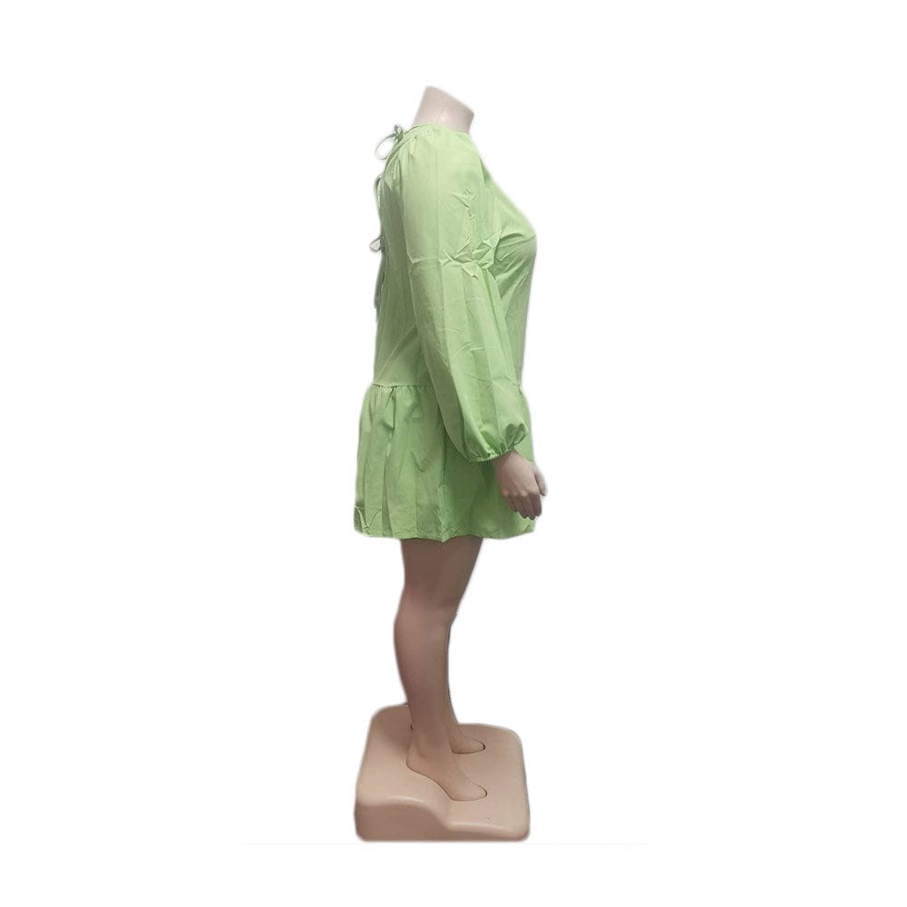 C1102ME23 New Design Plus Size Casual Solid Color Backless A-line Dress Women Sehe Fashion