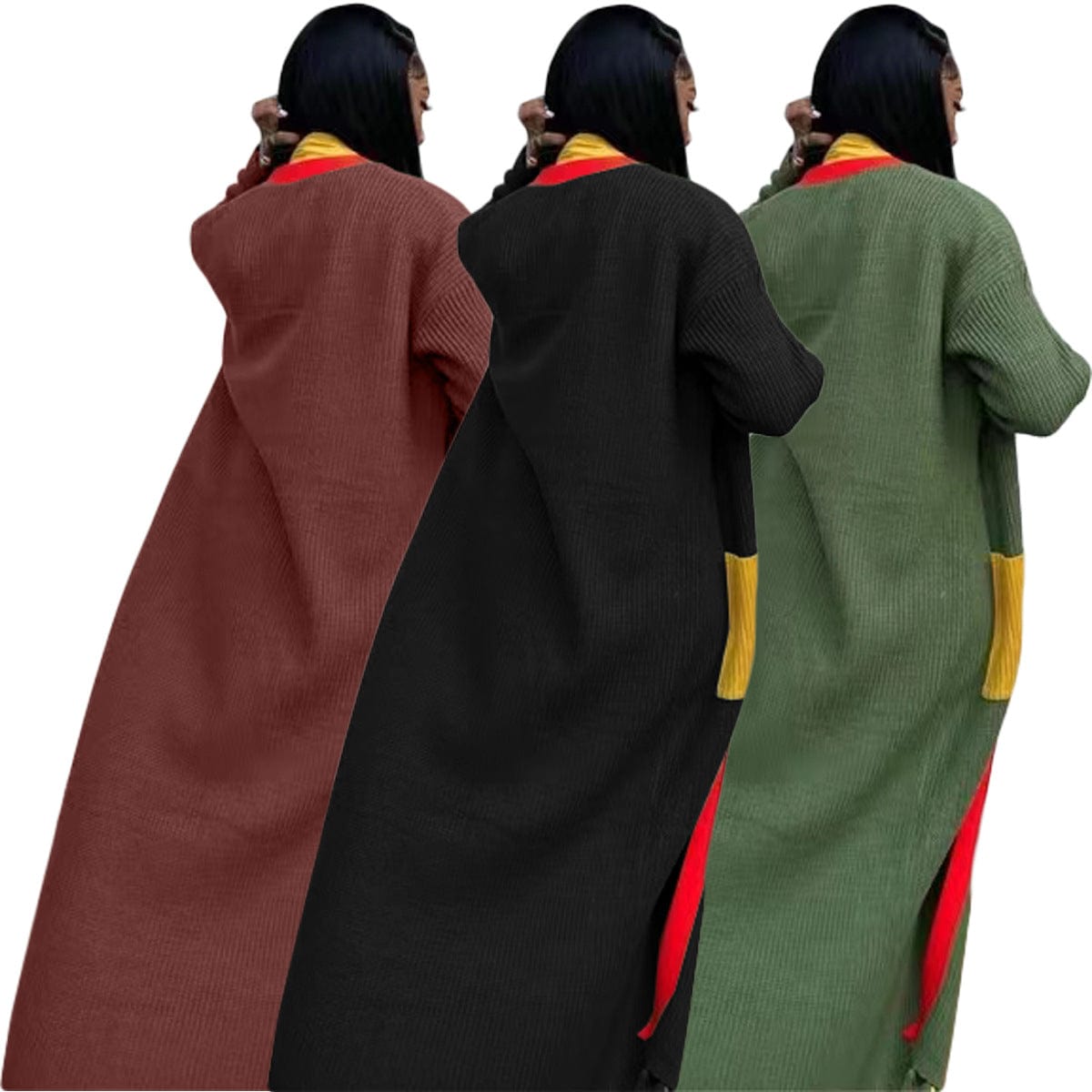 C1102TA37 Dropshipping Casual Solid Color Tassel Long Cardigans For Women Sehe Fashion