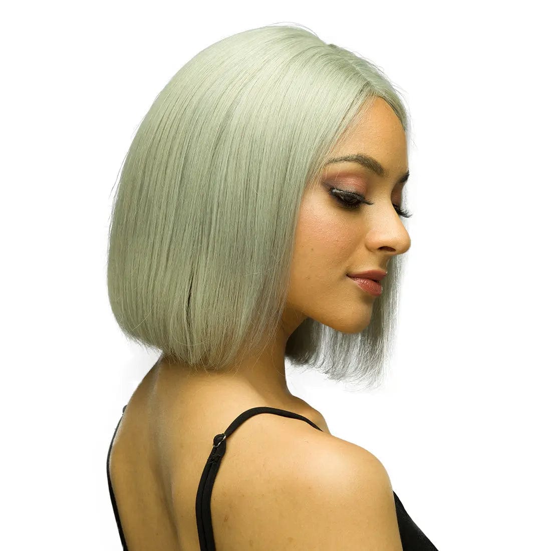 Caesious Grey Color Middle Part 100% Human Hair