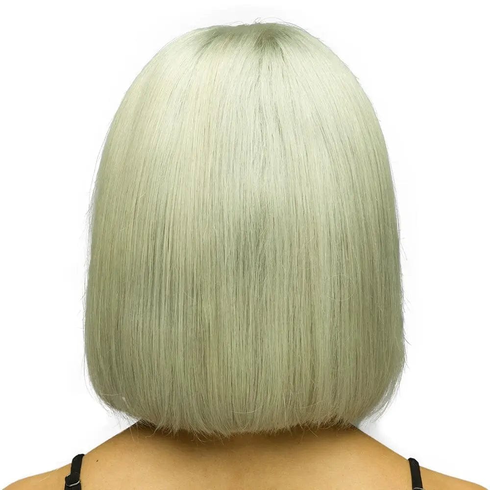 Caesious Grey Color Middle Part 100% Human Hair