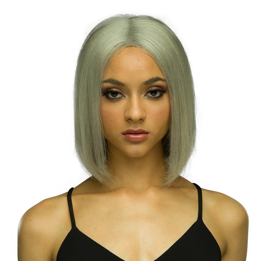Caesious Grey Color Middle Part 100% Human Hair