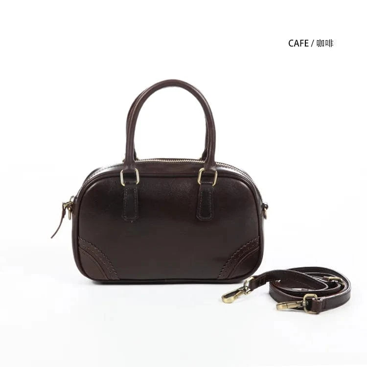 caffe Luxury Vintage Genuine Leather Tote Bag For Women Ladies Customized Tote Bag With Logo Crossbody Bag