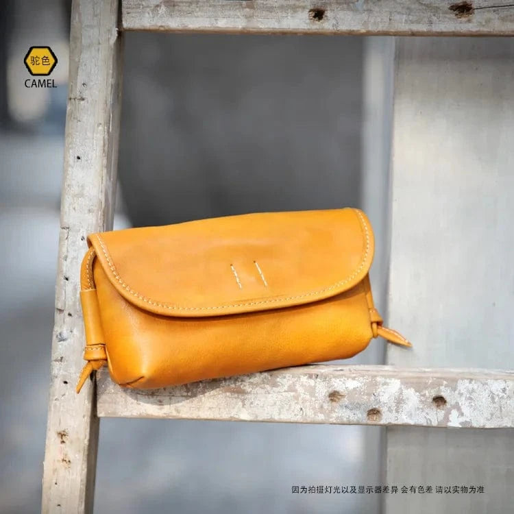 Camel Hot Sale New Design   Custom Vintage Messenger Bag Genuine Leather Rectangular Messenger Bag For Women