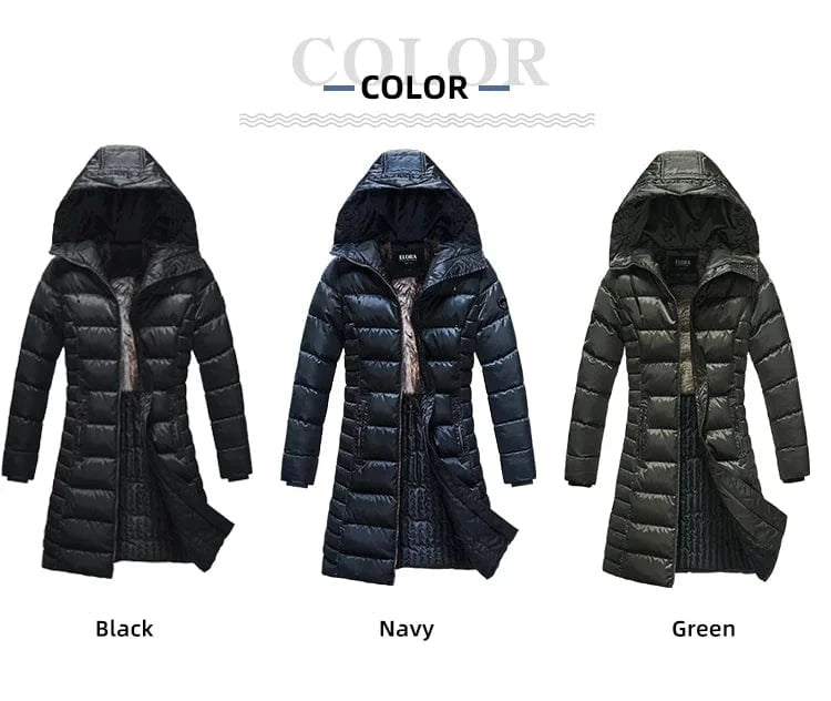Canada Ladies Goose Duck Down Long Coat Winter Goose Down Coats Women Parka Jacket Parka Coat with Hood for Ladies Women