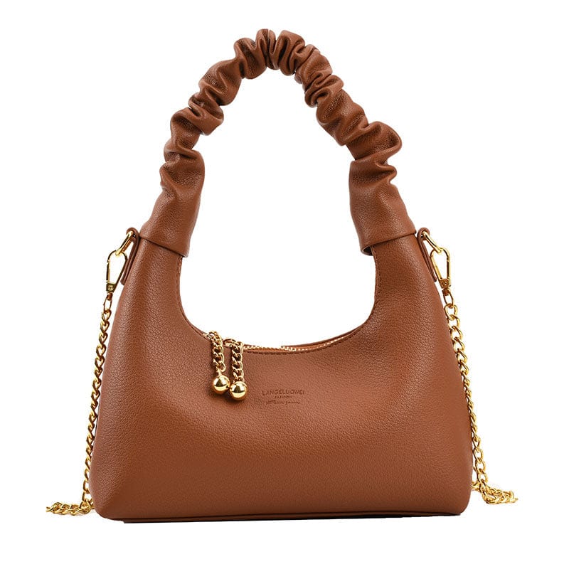 Caramel 2022 Womens Handbag Fashion Luxury Trendy Underarm Bag Shoulder Vegan Leather Chain Crossbody Purses for Women