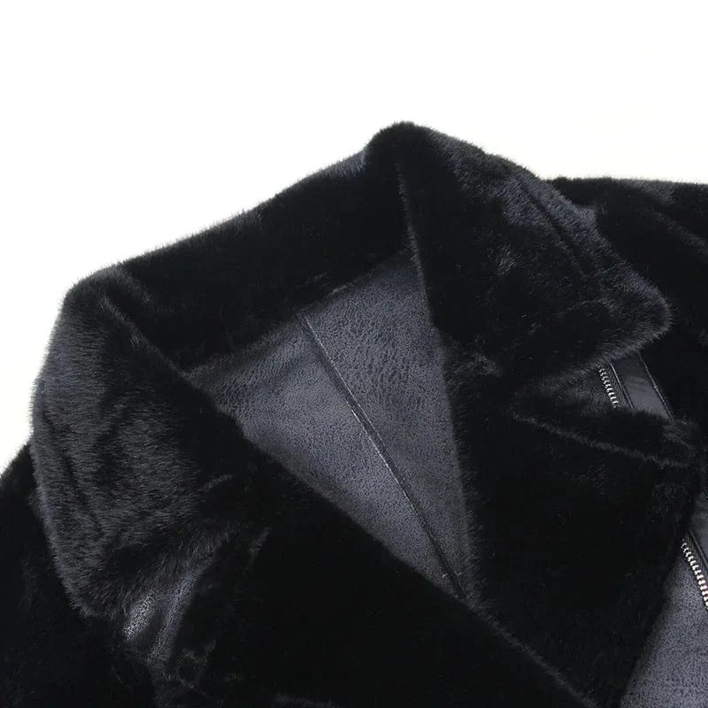 Casual Loose And Warm Mink-Like Wool Fur One Women's Clothing Coat Overcoat