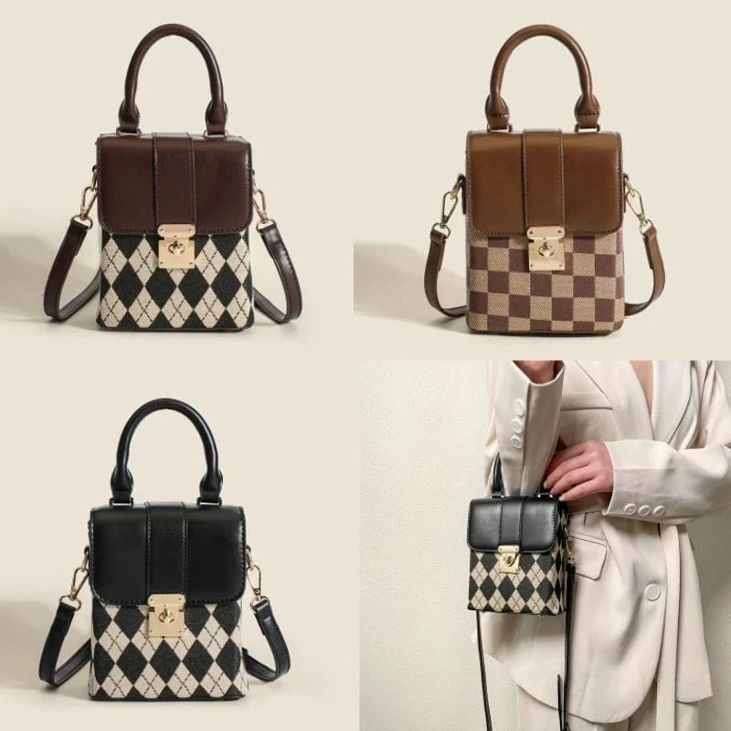 casual trendy designer mini handbags 2023 small sling bags checker ladies fashion handbags